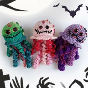 Crochet pattern Zombie octopus , Halloween amigurumi pattern,  Zombie octopus pattern, Halloween decorations, halloween gift pattern