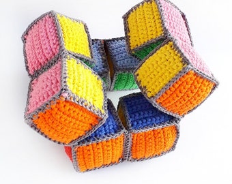 Crochet Pattern Montessori Infinity Cube Fidget Toy Crochet Pattern Tangle Toy