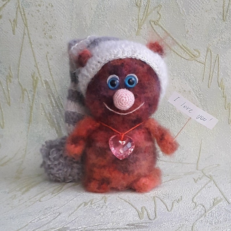 Christmas Easter birthday mother/'s day gift Red cat in hat crochet best gift for every day