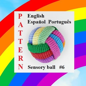 Crochet Pattern Sensory Ball,  Montessori toy, crochet pattern soft ball #6