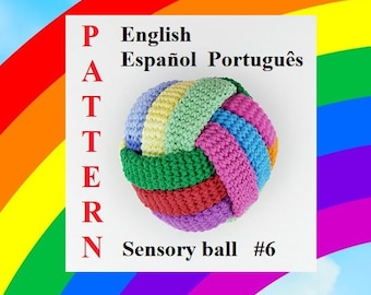 Crochet Pattern Sensory Ball,  Montessori toy, crochet pattern soft ball #6