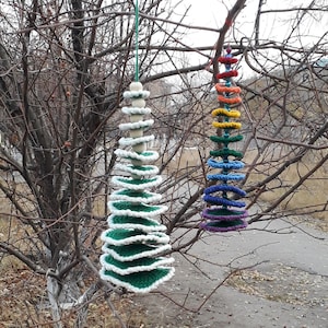 Crochet Pattern Christmas Tree , Christmas decor wind spinner ,  New Year , garden spinners pattern