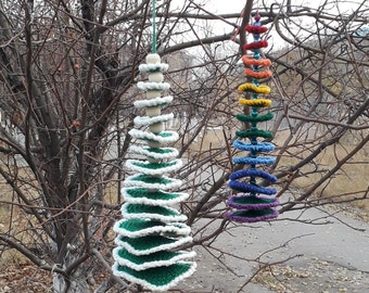 Crochet Pattern Christmas Tree , Christmas decor wind spinner ,  New Year , garden spinners pattern