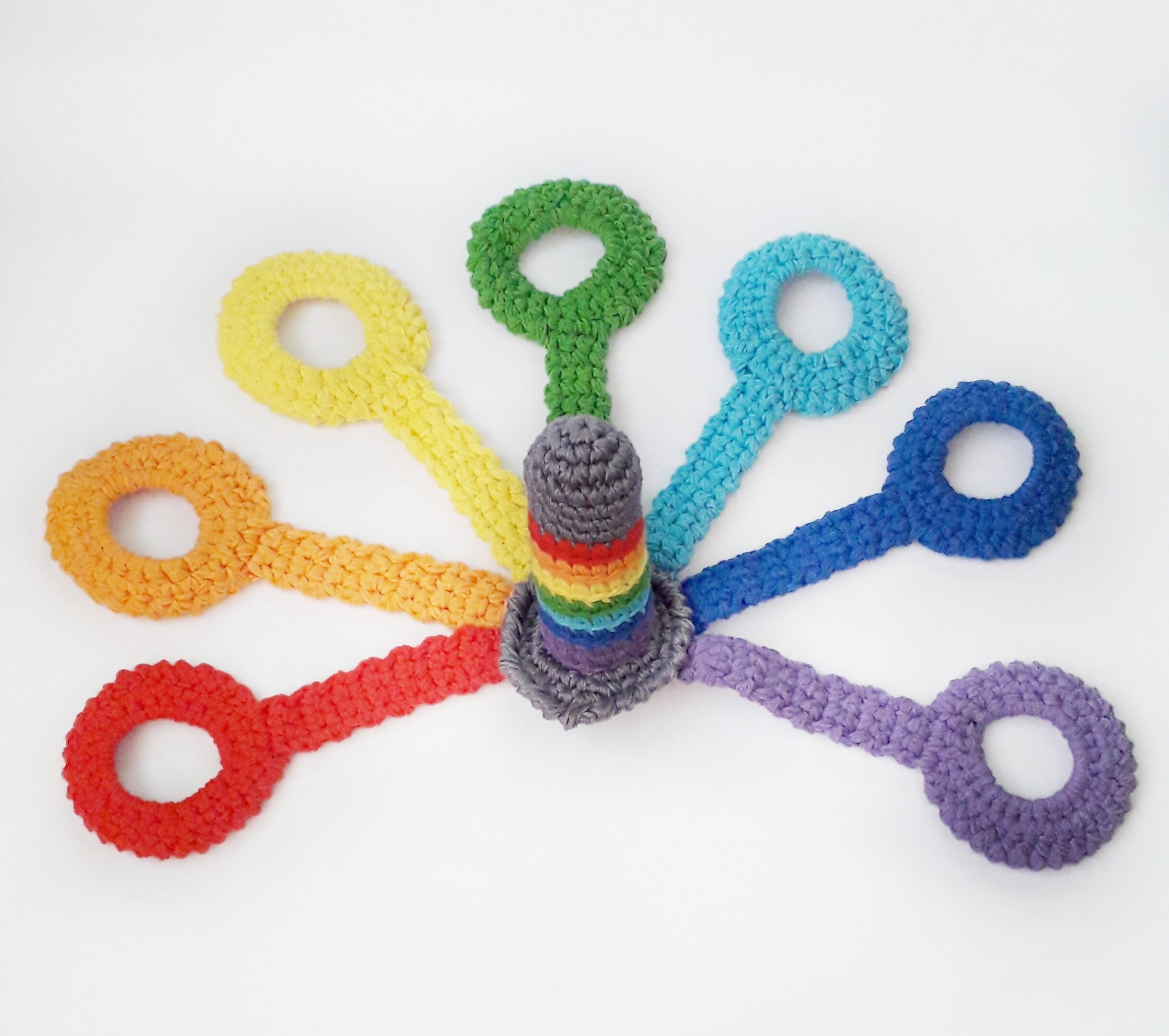 Pattern Montessori and Waldorf Eco Toy Pattern Rainbow Pyramid With ...