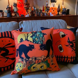 Vintage Halloween Inspired Pillow Covers
