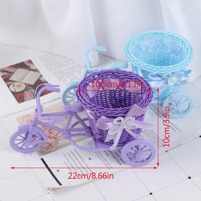 Woven Bicycle Planter Basket