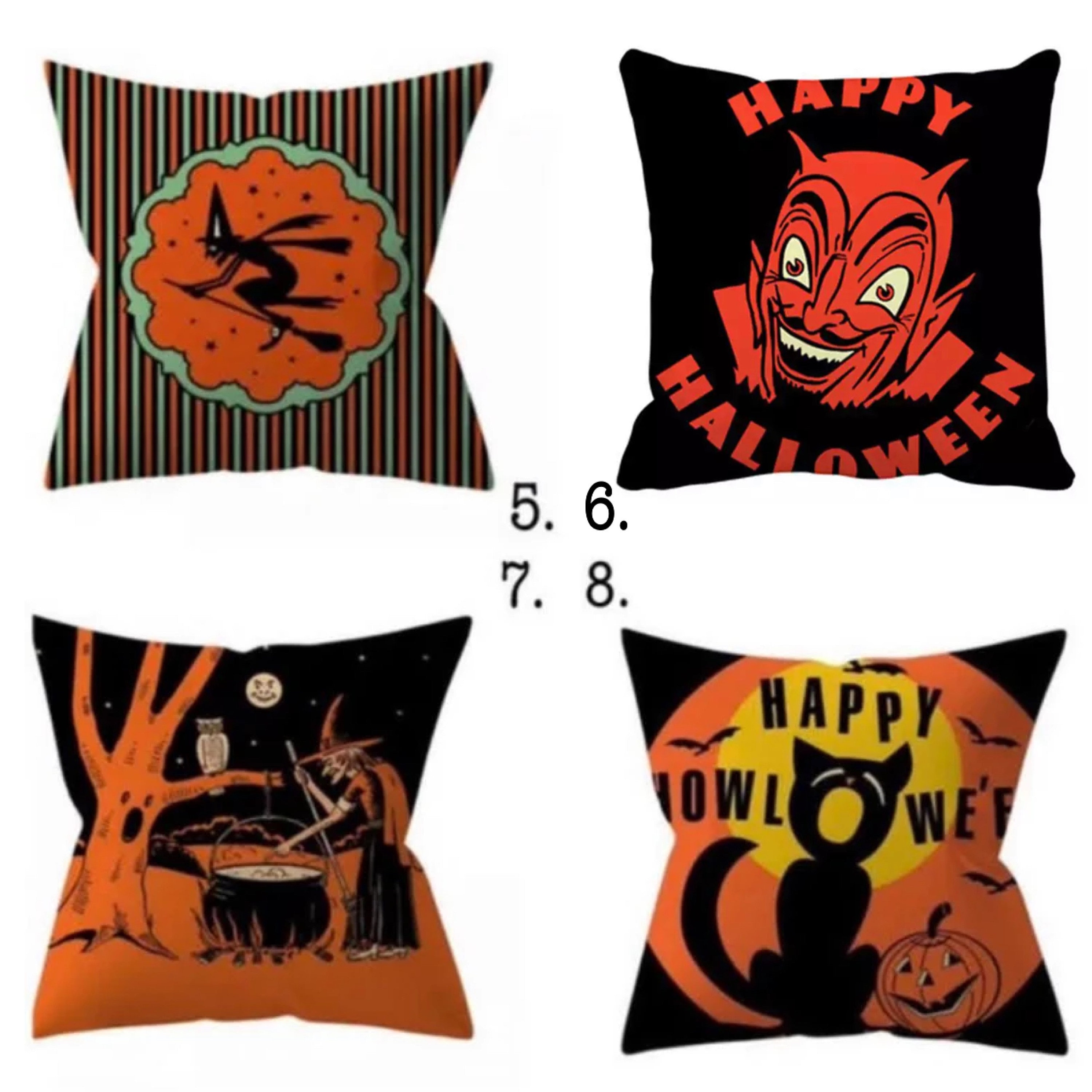 Vintage Halloween Pillow Covers Etsy