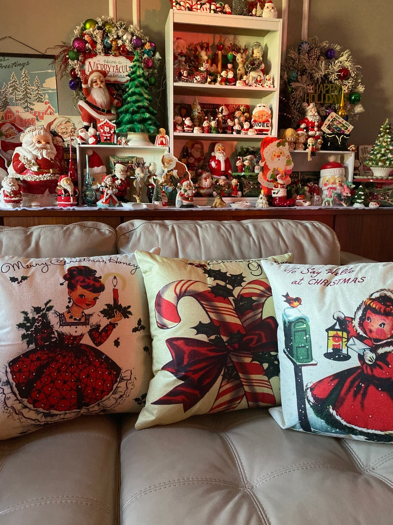 Vintage Christmas Pillow Covers Etsy