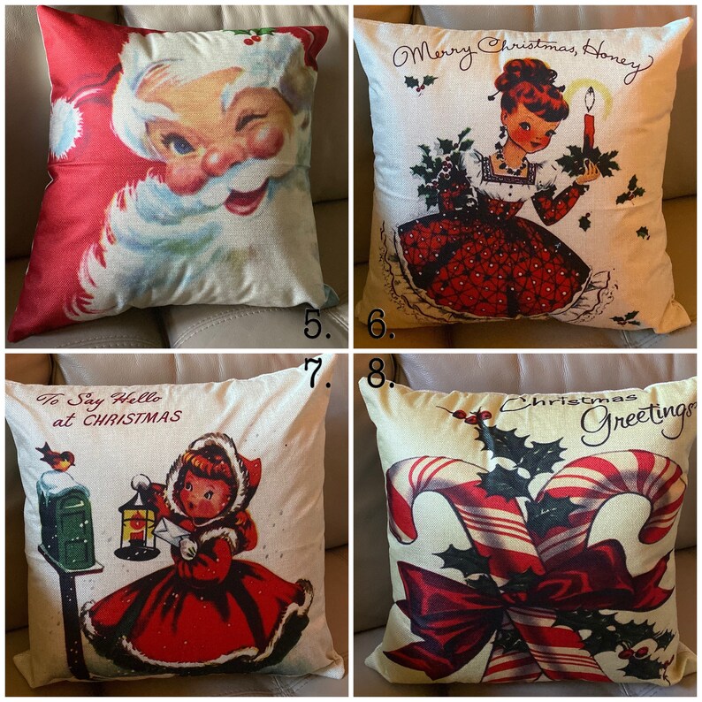 Vintage Christmas Pillow Covers Etsy