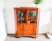 Antique 19th Century Elm Glass Display Cabinet Bookcase Or Drinks Cabinet With Cupboards Oak Elm Bookshelf Wall Cabinet Vintage