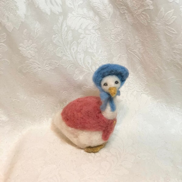 5.5" Jemima Puddle Duck Needle Felted 100% Wool Beatrix Potter Character, Hand-dyed MN Wool by Elsa Jo Ellison Ready to ship