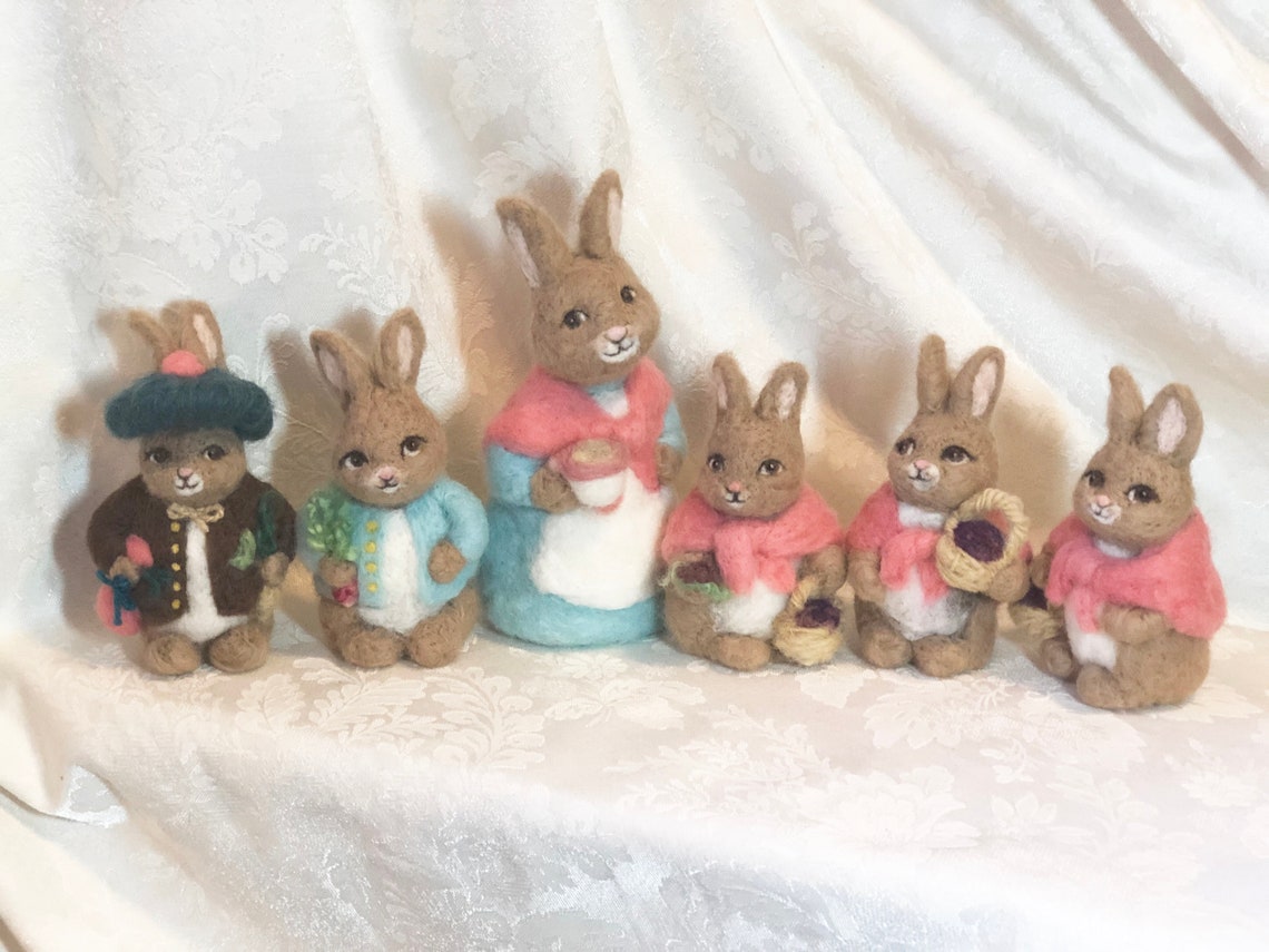 8 Mother Rabbit with Chamomile Tea Peter Rabbit Etsy