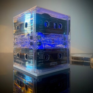 Portable Bluetooth Speaker with Cassette / Audio Cassette and Multicolor LED Lighting Modern Vintage