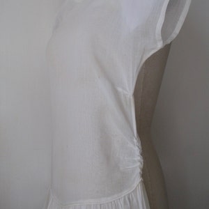 Vtg 1920s White Cotton Tea Dress Bobbin Lace Skirt Daytime Gatsby image 3