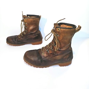 Vintage SEARS by HERMAN SURVIVORS Leather Boots Men&#39;s 9EE
