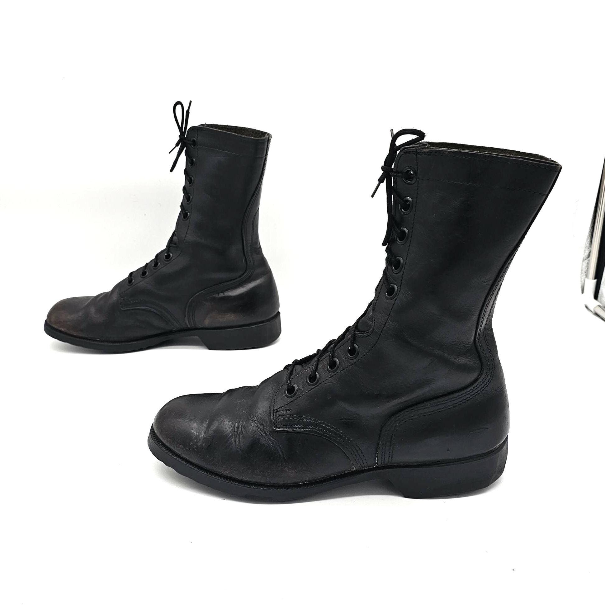 1983 Black Leather R.O. SEARCH Military-issue COMBAT Boots  display picture 1