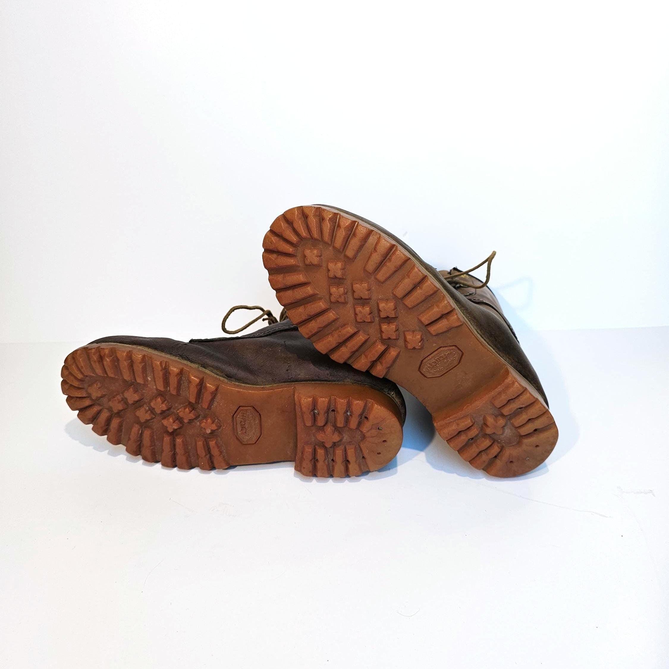 Vintage Sears by Sherman Survivors Lace Up Brown Genuine Leather Boots 8D Vtg Herman Survivor Moc Toe Lace Up Work | Mercari main image 4