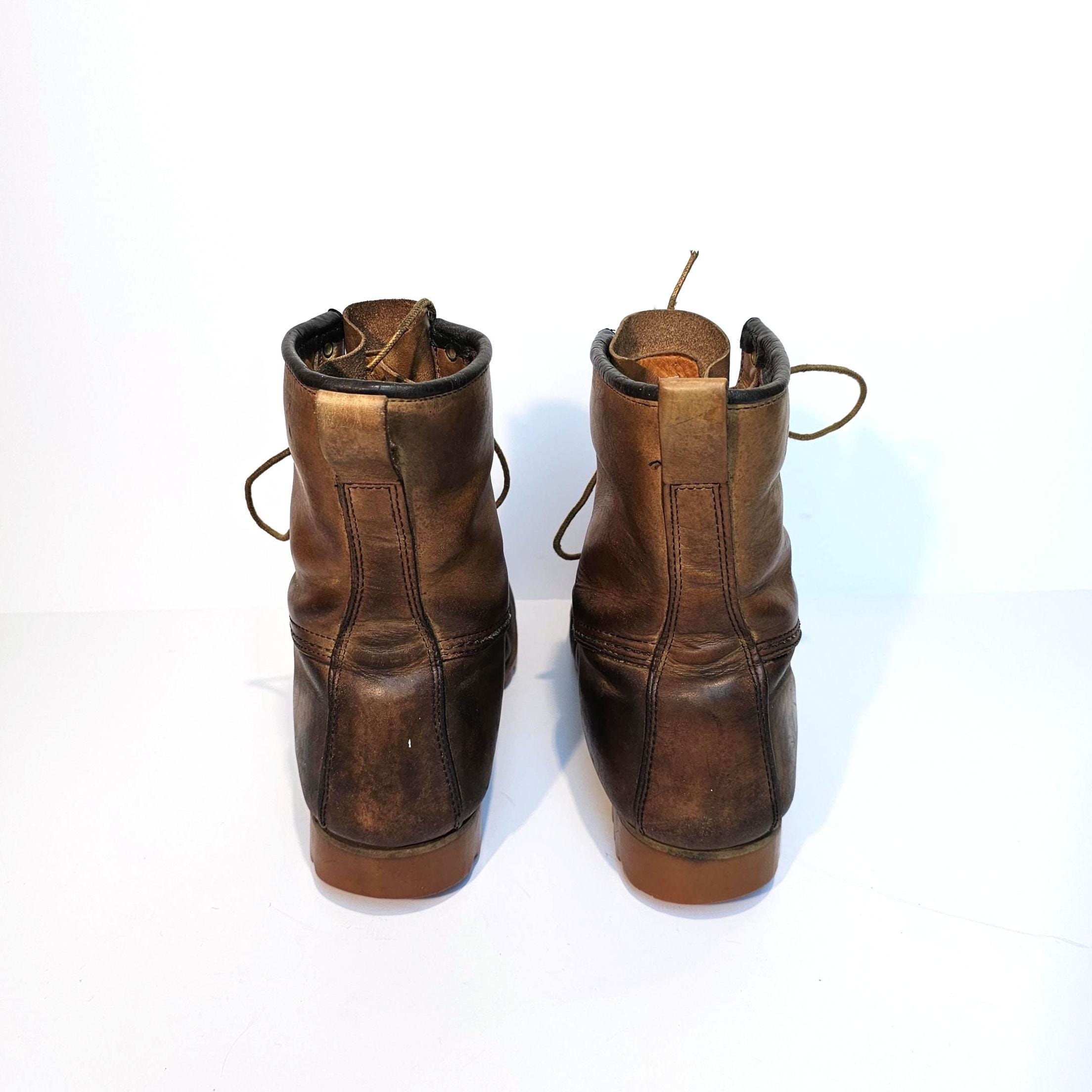 Vintage SEARS by HERMAN SURVIVORS Leather Boots Men display picture 2
