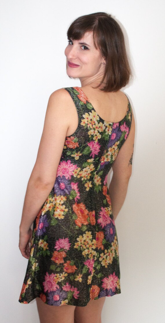 NEON Sparkle FLOWER Mini Dress - image 3