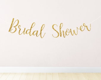 Bridal Shower banner, elegant cursive font