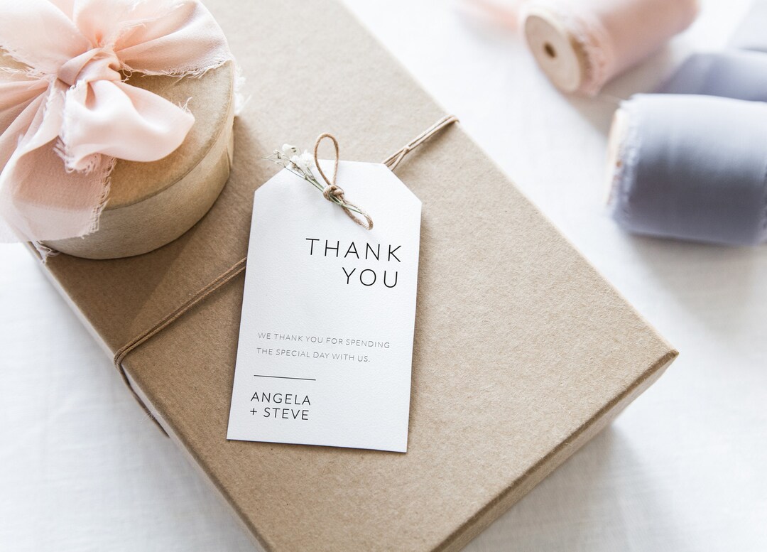 Modern Minimalist Favor Tag Template, 2 Size Options, Printable Gift ...