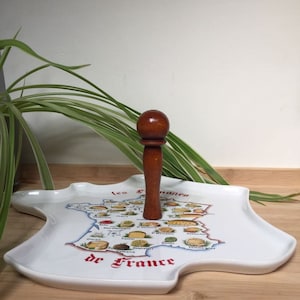 Plateau à fromages/Porcelaine Revol/Carte de France/Vintage
