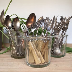 3 Marmeladengläser/Dickes Glas/altes Glas/Vintage/500 ml