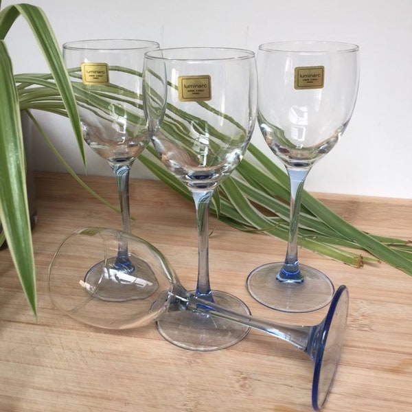 4 verres à vin blanc/Verres Luminarc/Contenance 18 cl/Vintage