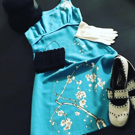 Vintage Cherry Blossom Dress