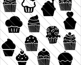 cupcake clipart etsy