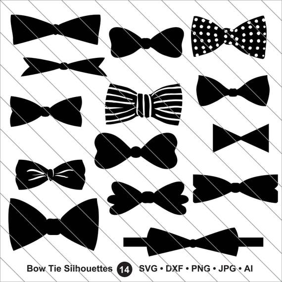 Download Bow Tie Silhouettes Svg Bow Tie Clipartbundle Svgbow Tie Etsy