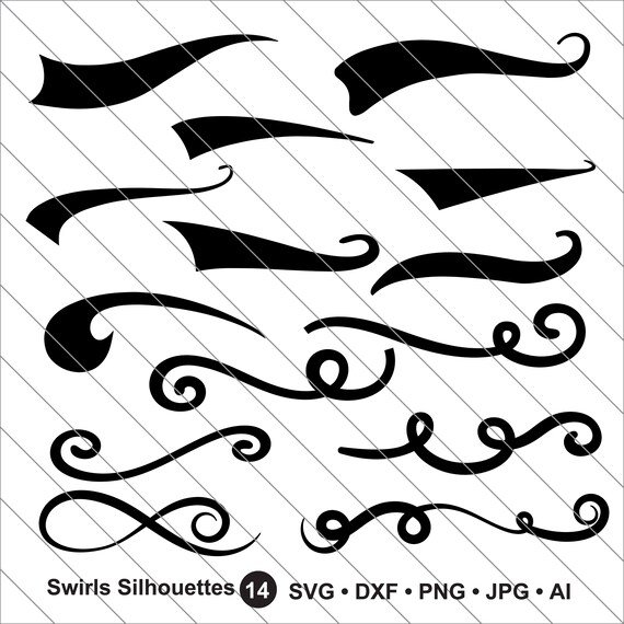 Download Swirls Silhouettes SVG swirl clipartbundle svgDoodle | Etsy