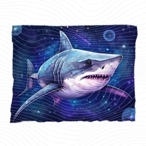 Shark in Space PNG, Shark Png, Shark Sublimation Designs - Digital Download