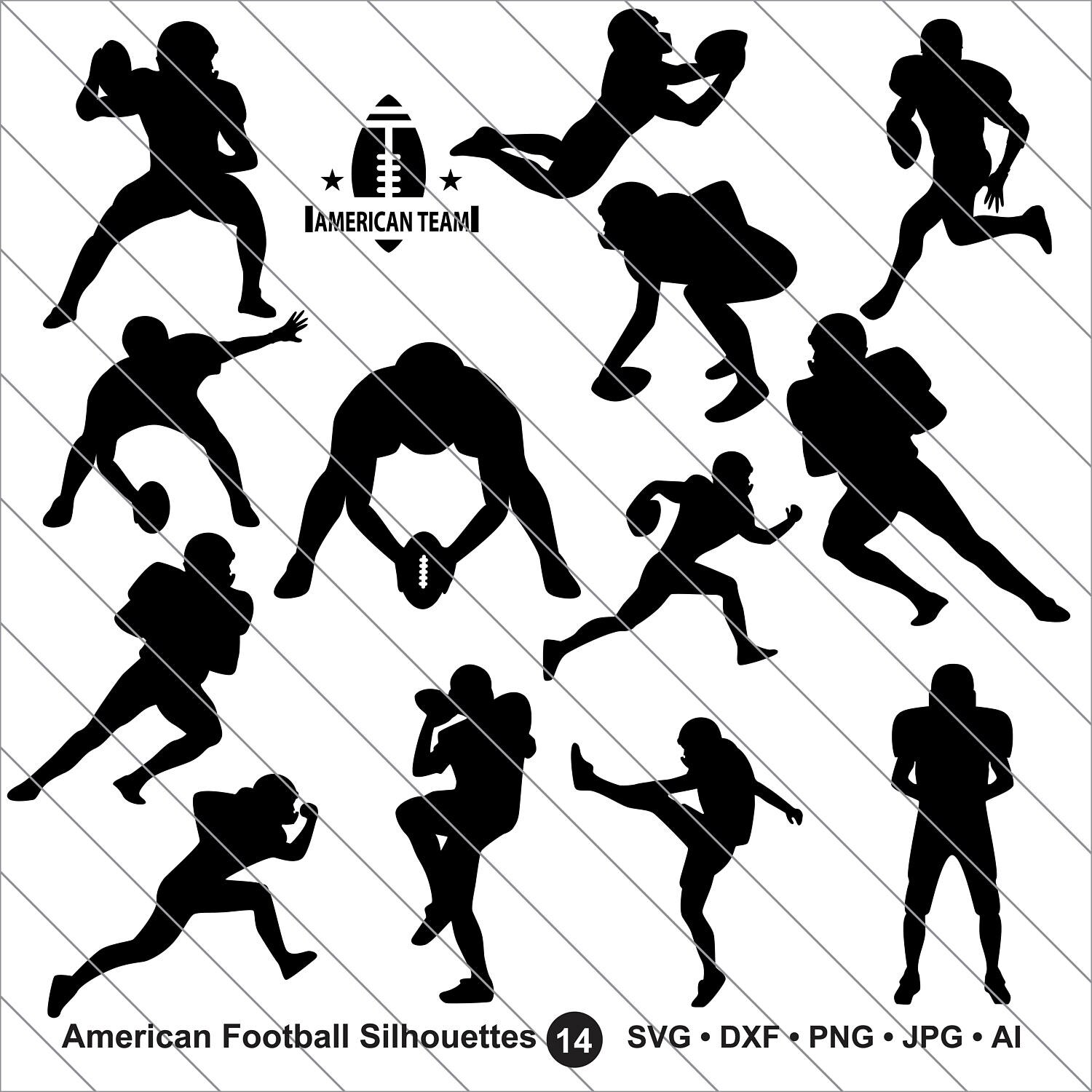 Download American Football Svg Football Player Clipart Bundle Etsy