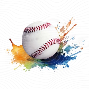 Salpicaduras de softbol PNG, imágenes prediseñadas de softbol, béisbol PNG, diseños de sublimación de fondo de softbol - Descarga digital