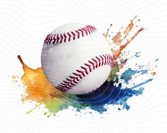 Splatter Softball PNG, Softball Clipart, Baseball PNG, Softball Background Sublimation Designs - Digital Download