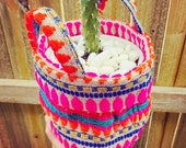 FABRIC BASKET PLANTER fabric storage basket, pot plant holder, plant holder, fabric pot, cactus basket