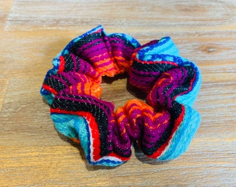 Fiesta Hair Scrunchie: Striped Serape, Mexican Style