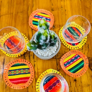 FIESTA COASTERS x 6 / Cinco De Mayo / South American.