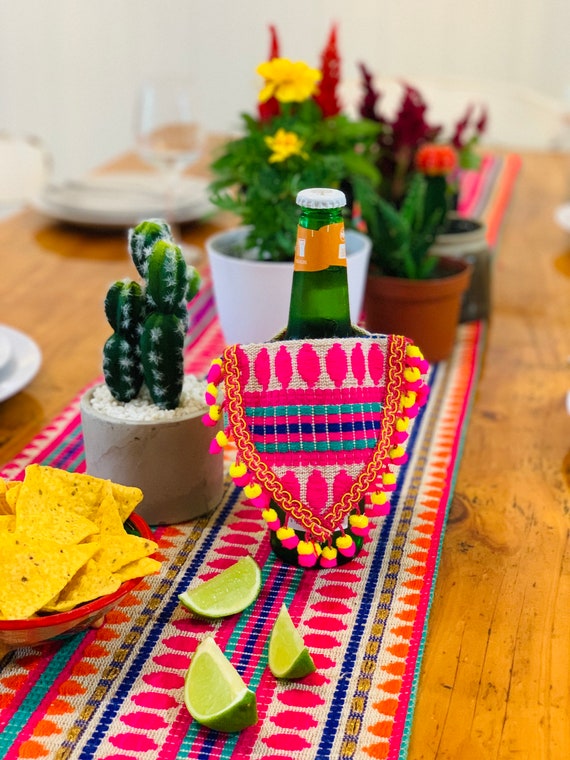  12 Pack Mexican Table Runners 14” x 84” Rainbow Colors Large  Boho Mexican Theme Party Decoration for Cinco de Mayo Fiesta Party 6 Serape  Table Runner (14” x 84”-12Pcs) : Home & Kitchen