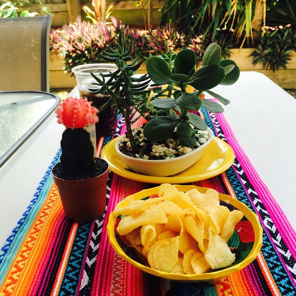 MEXICAN Fiesta Table Runner / Day of The Dead / Mexican Style Decor / Cinco De Mayo/ Día de Muertos / Fiesta Decorations / Serape print.