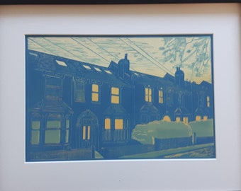 Custom made Lino print from photo (A4) - 2 or more colours