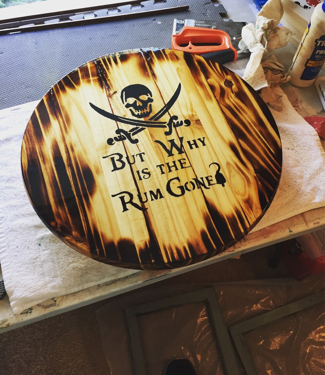 Why is the Rum Gone Rum Barrel wood wall hangingpirate Etsy
