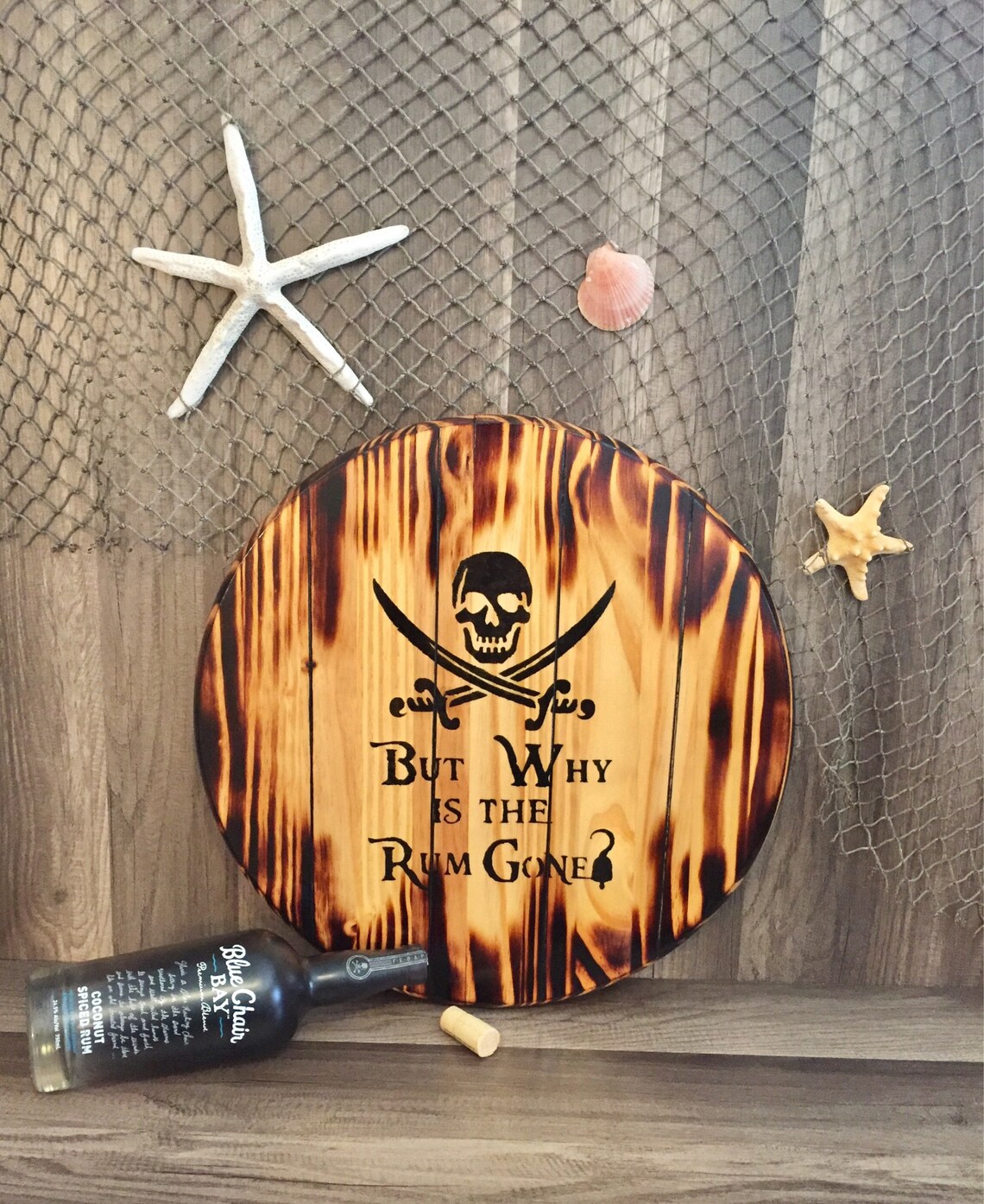 Why is the Rum Gone Rum Barrel wood wall hangingpirate | Etsy