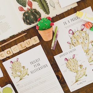 Opuntia Cactus Pack | Printables | Homeschool Resources | Cactus | Montessori Cards | Learning | Prickly Pear Unit