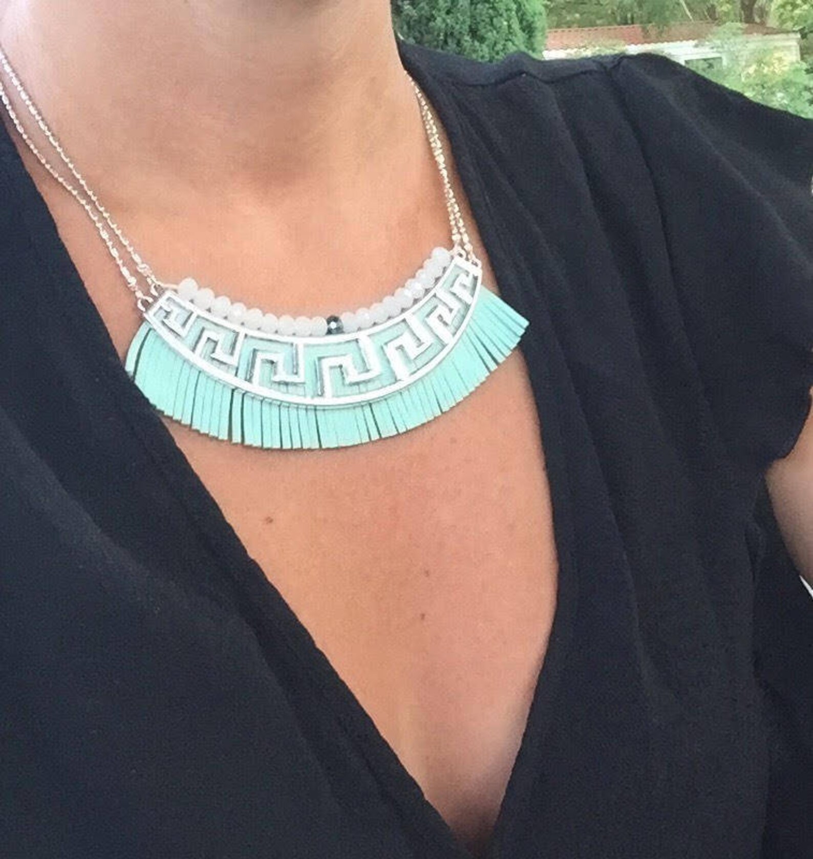 Aztec Mayan style breast/marsalastyle plastron necklace Etsy