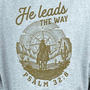Cowboy Faith Psalm 32 PNG SVG, Western Christian Graphic, Desert Ranch Shirt Design, Masculine Country Lifestyle Print, Vintage DTF File
