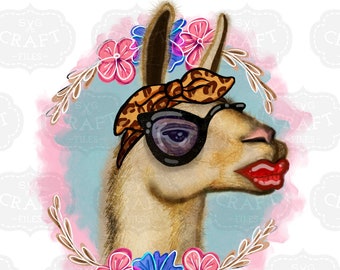 Lama PNG: Mamma T-shirtdesign, sublimering nedladdning