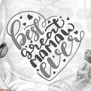 Beste Great Mamaw ooit svg, Moederdag svg, overgrootmoeder svg, commercieel gebruik svg, handlettered svg, dxf-bestand, cricut-bestand, png-sublimatie