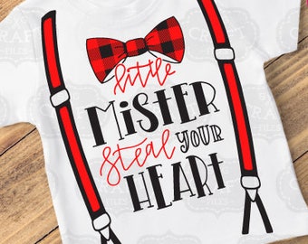Mr Steal Your Heart SVG: Baby Valentinstag Shirt (Digitaler Download)